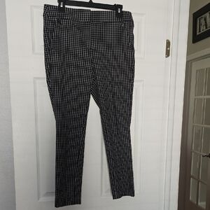 LOFT Mariss Black and White Patterned Dress Pants Size 8